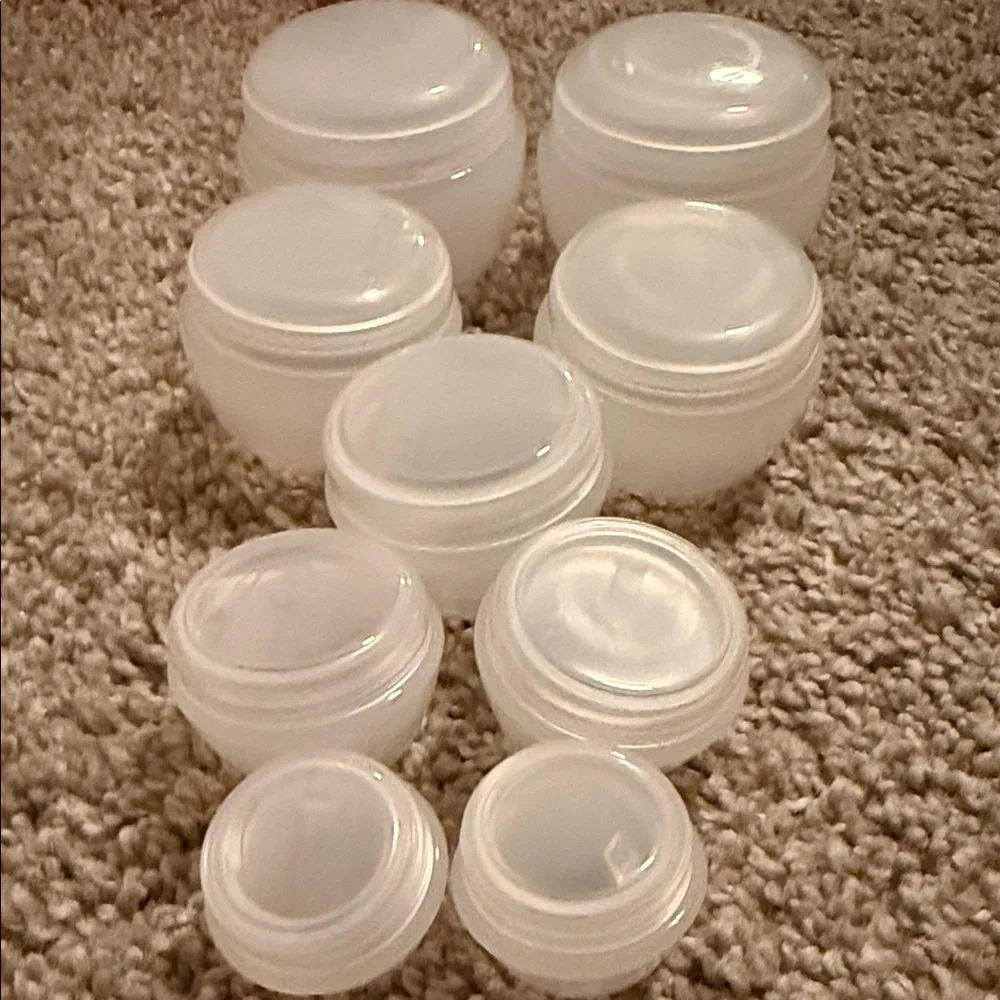 White Skincare Cream Jars Set